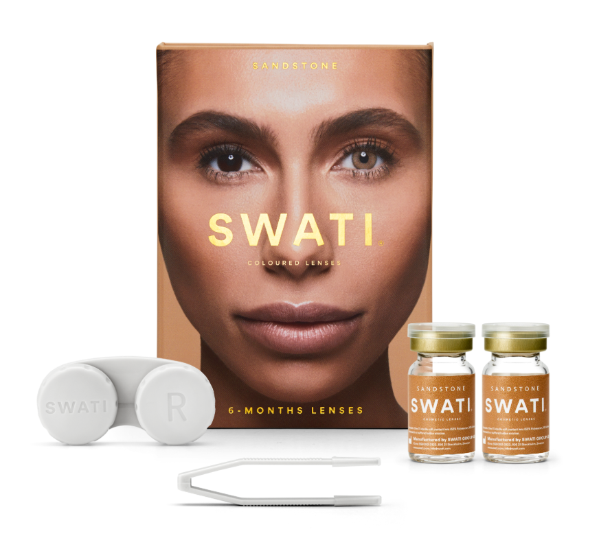 Brown contact lenses (SANDSTONE) - Natural looking - 6 months - 4 Pack