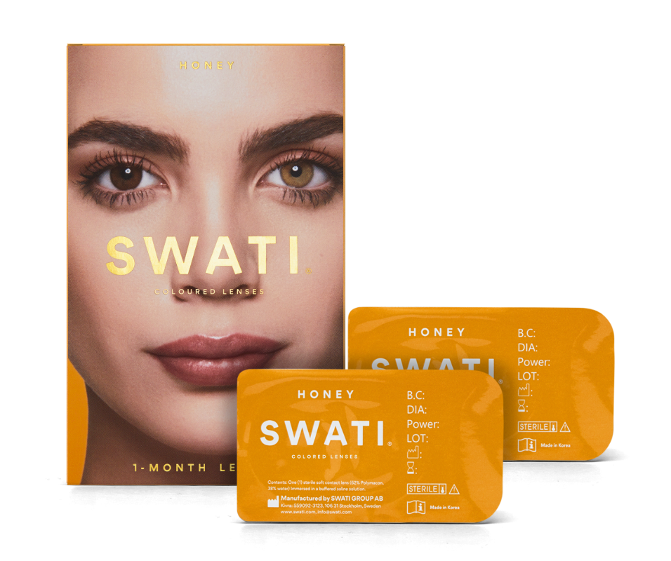Hazel lenses (HONEY) - Natural looking - 1 month - 4 Pack