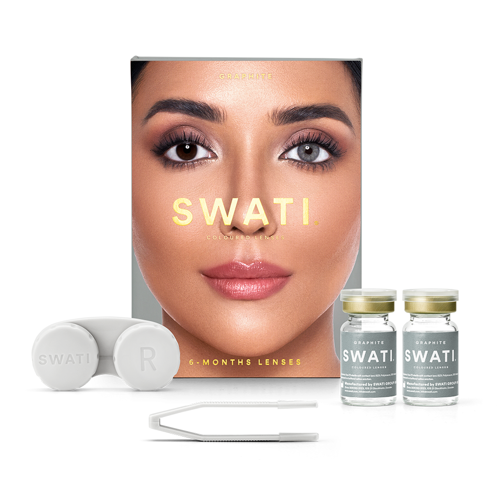 Dark grey lenses (GRAPHITE) - Natural looking - 6 Months