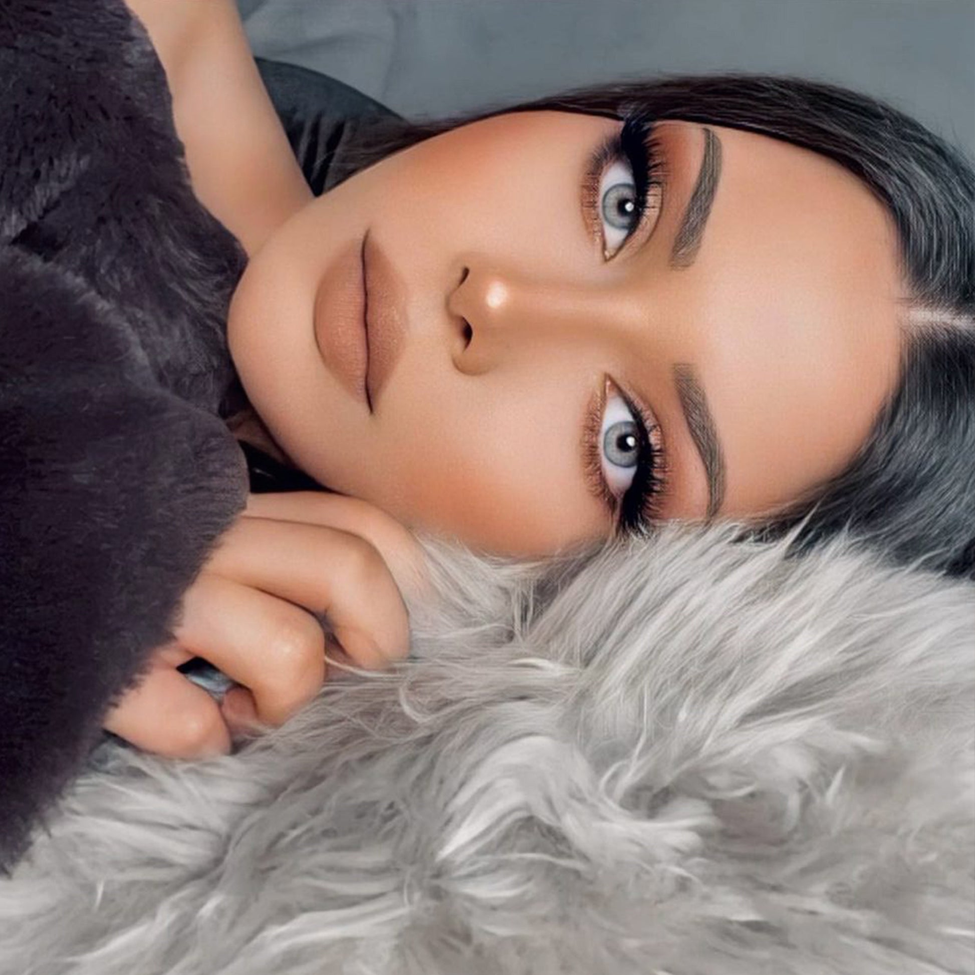 @doaa.adam1 | Brown Eyes with Turquoise Lenses