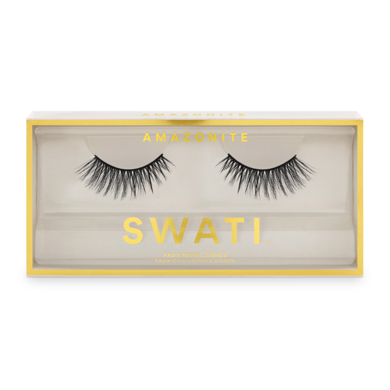 Short band & natural looking faux mink lashes - AMAZONITE