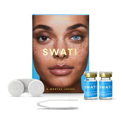 Blue contact lenses (AQUAMARINE) - Natural looking - 6 months