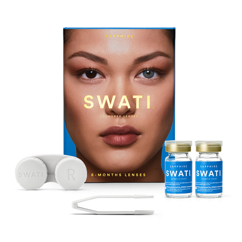 Dark blue contact lenses (SAPPHIRE) - Natural looking - 6 months