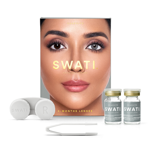 Dark grey lenses (GRAPHITE) - Natural looking - 6 Months