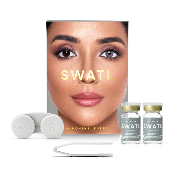 Dark grey lenses (GRAPHITE) - Natural looking - 6 Months